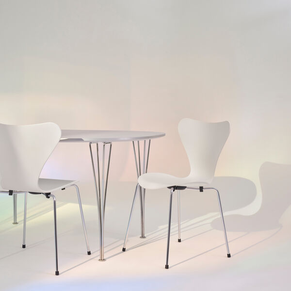 Series 7&trade; 7:14 AM Dining Chair, beige/chrome, Fritz Hansen
